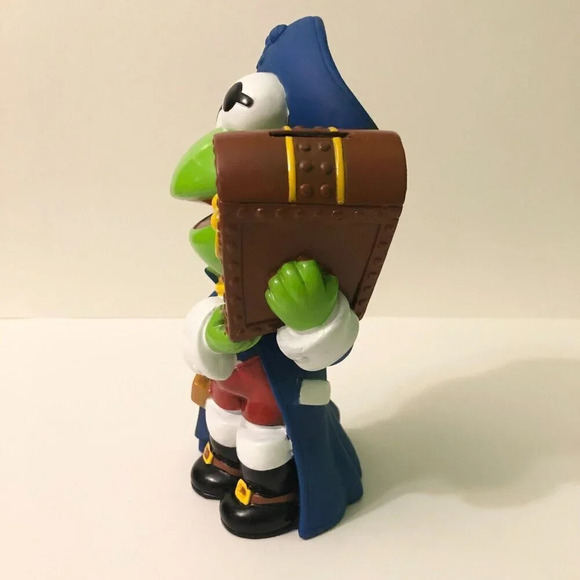 Vintage  Baby Kermit Coin Bank Muppet Babies Pirate Illco 9.5 Inch Tall - Picture 4 of 15